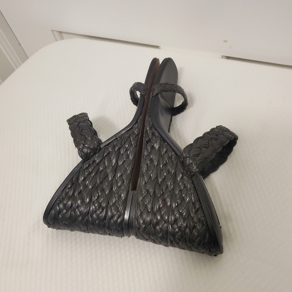 Steven New York "Ardy" Raffia Espadrille Wedge Double Strap Sandals Size 10 - Picture 8 of 14